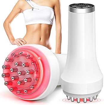 AFFLAT 4-in-1 Multi-Functional Body Scul-pting Machine & LYM-PHA-tic Dra-inage Massager with Mic-rocur-Rent, Red Light, Heat & Vibration,Helps Reduce Stretch Marks & Cell-ulite for Legs, Arms & Belly