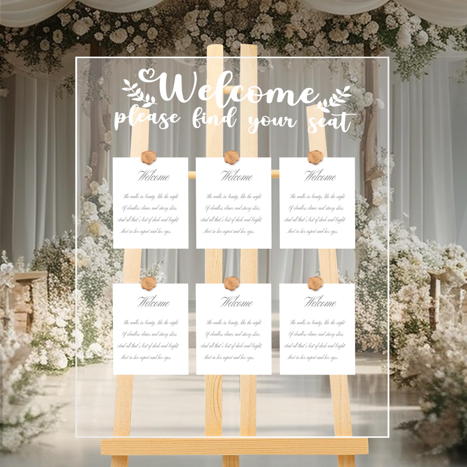 Sitztafel für Hochzeiten, 61 x 45 cm