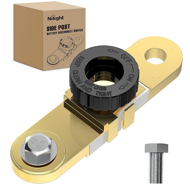 Chave Seccionadora de Bateria Nilight para Terminal Lateral 12 V 125 A – 1 unidade