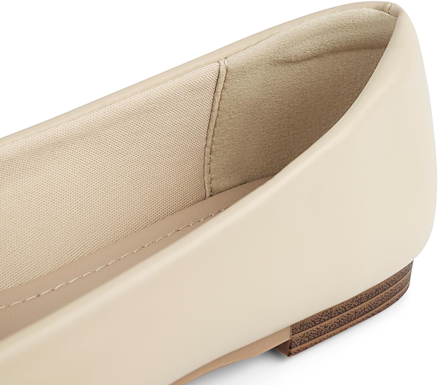 MUSSHOE Pointed Toe Flats for Women: Comfortable Business Casual Work Shoes - Soft Faux Suede Slip On Loafers with Arch Support for Office & Walking - Image 4