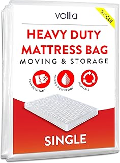 Funda Colchon - Bolsa para Guardar Colchón Individual (225 x 120 x 30cm) - Impermeable y Reutilizable, Protección contra...