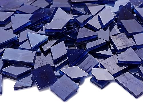 Vista 31 de Lanyani Azulejos de mosaico de vidrio para manualidades artísticas, 4 formas mixtas de vidrieras Tiffany, 200 piezas, Café