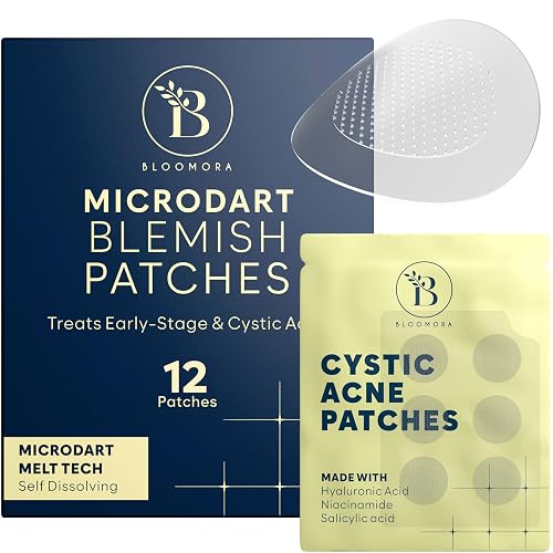 BLOOMORA Cerotti Microcristallini per Brufoli, Cerotti Microcristallini con Niacinamide e