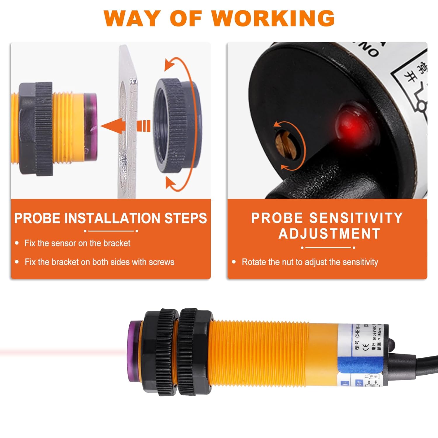 JIAWANSHUN LED Digital Counter with Sound 4in Digital Counter Display with Infrared Sensor Count Up to 9999 for Conveyor Blet Industrial Use 110-240V