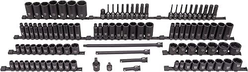 Miniatura 30 de Sunex 2569, 1/2" Drive Master Juego de llaves de impacto, 43 piezas, métricas, 9 mm - 30 mm, estándar/profundo, acero de aleación Cr-Mo, diseño