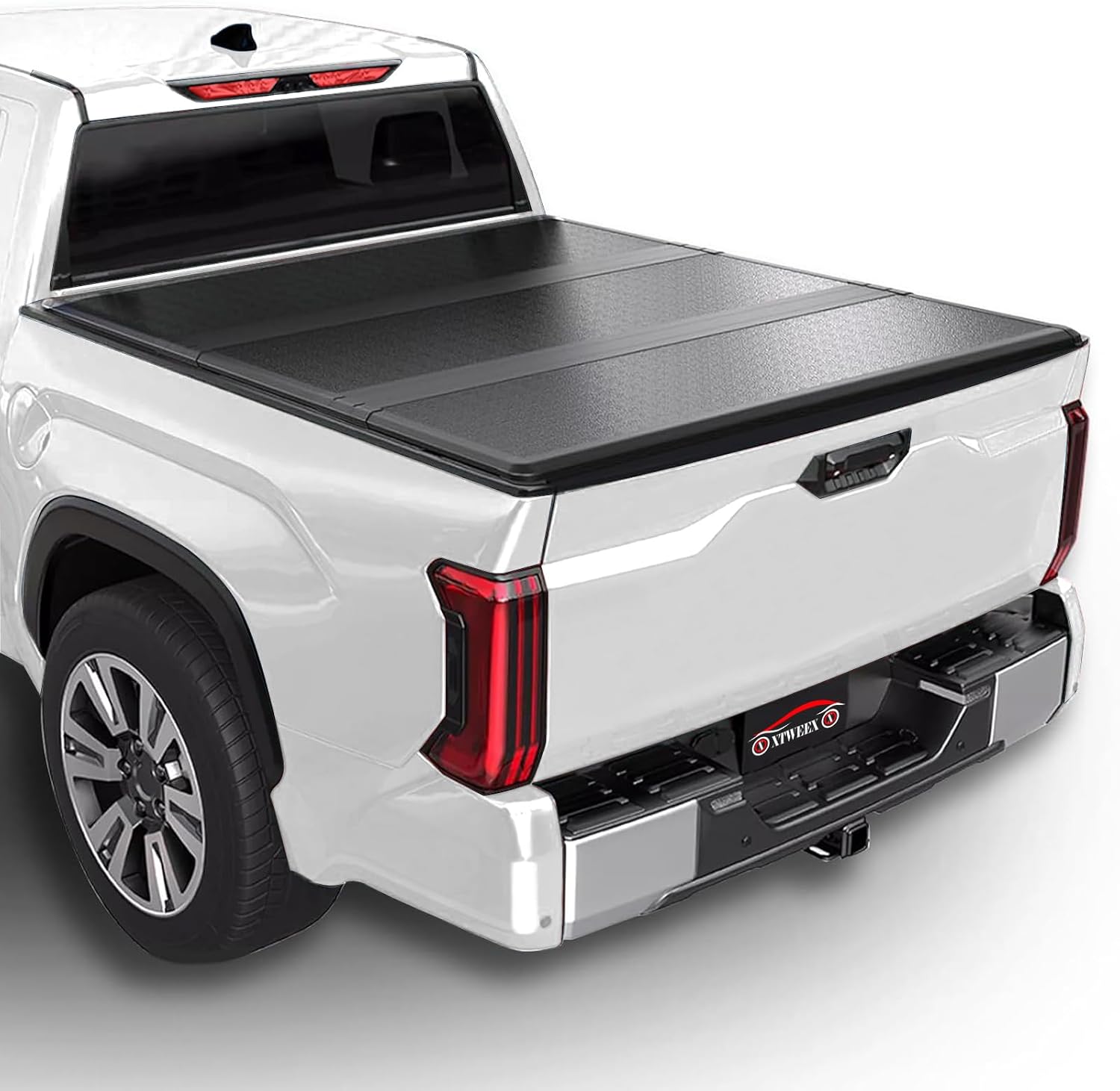Hard Tri-fold Truck Bed Tonneau Cover Compatible for 2007-2026 Toyota Tundra 5.5 FT Bed(with Trail Special Edition Storage Boxes) Fiberglass Reinforced Polymer, Water-Proof, Anti-Theft