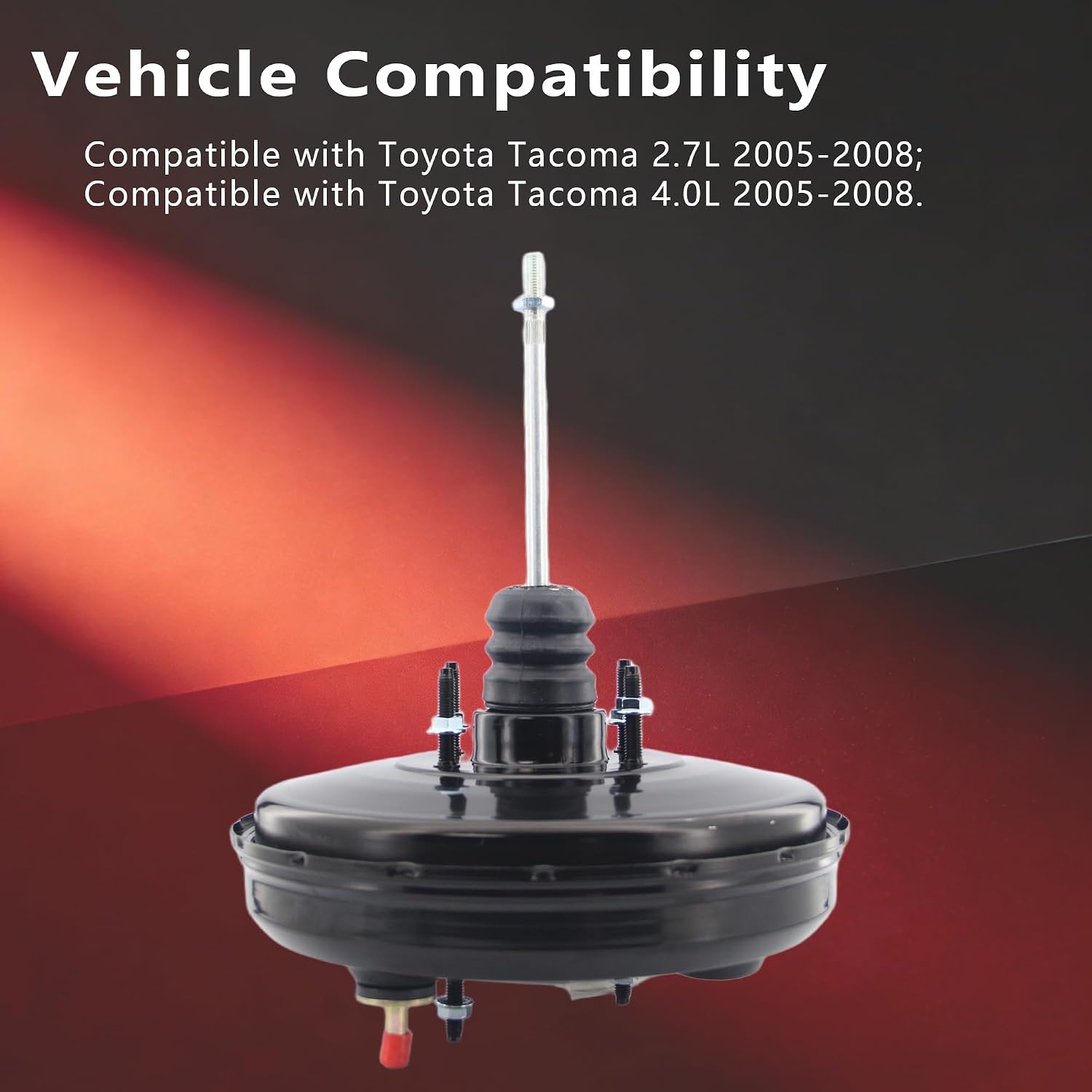 53-4925 Vacuum Power Brake Booster, Compatible with Toyota Tacoma 2005-2008 2.7L/4.0L, 4461004150 4461004151 4461004161, BXFBA-266