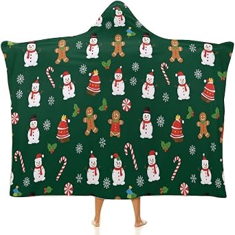 Hooded Blanket Cloak Shawl Wrap Nap Quilt Comfy Poncho Throw Blanket