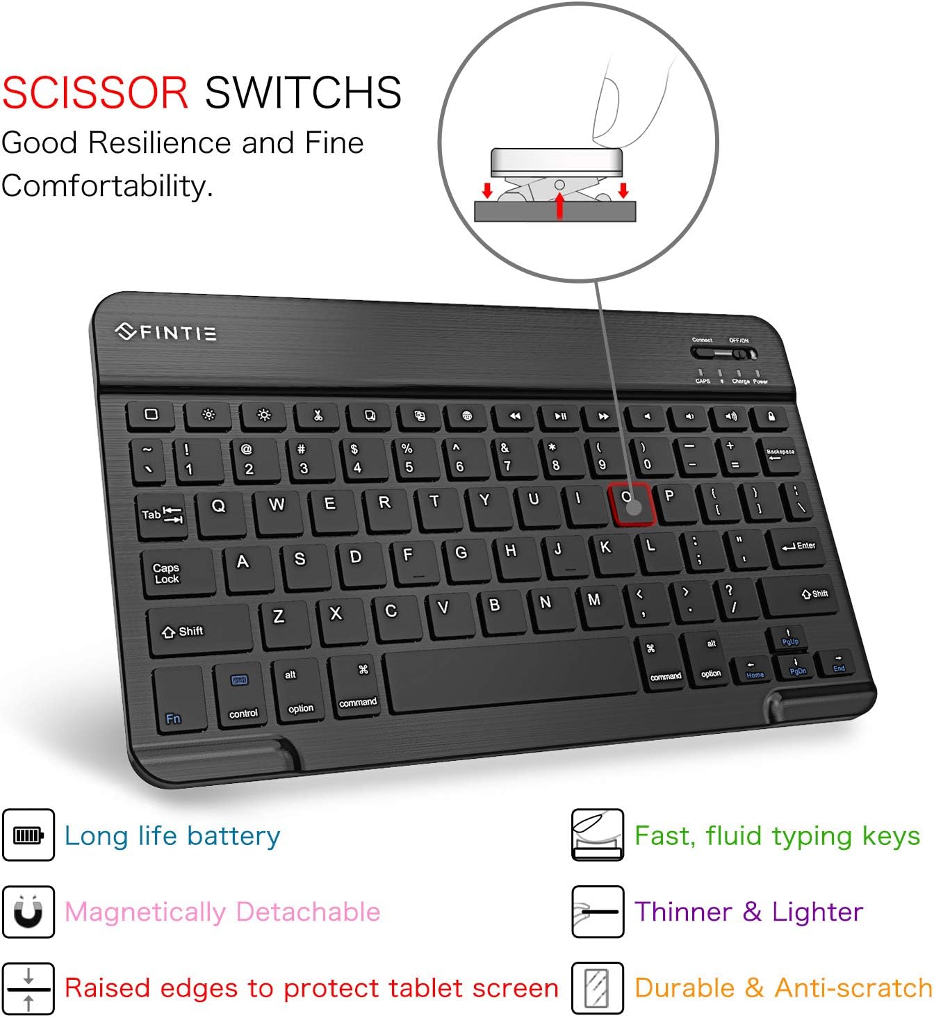 Flash Deals - 60% OFF Fintie Keyboard Case for iPad Air 3rd Gen 10.5 2019 / iPad Pro 10.5 2017 - SlimShell Stand Protective Cover w/Magnetically Detachable Wireless Bluetooth Keyboard and Pencil Holder, Composition Book