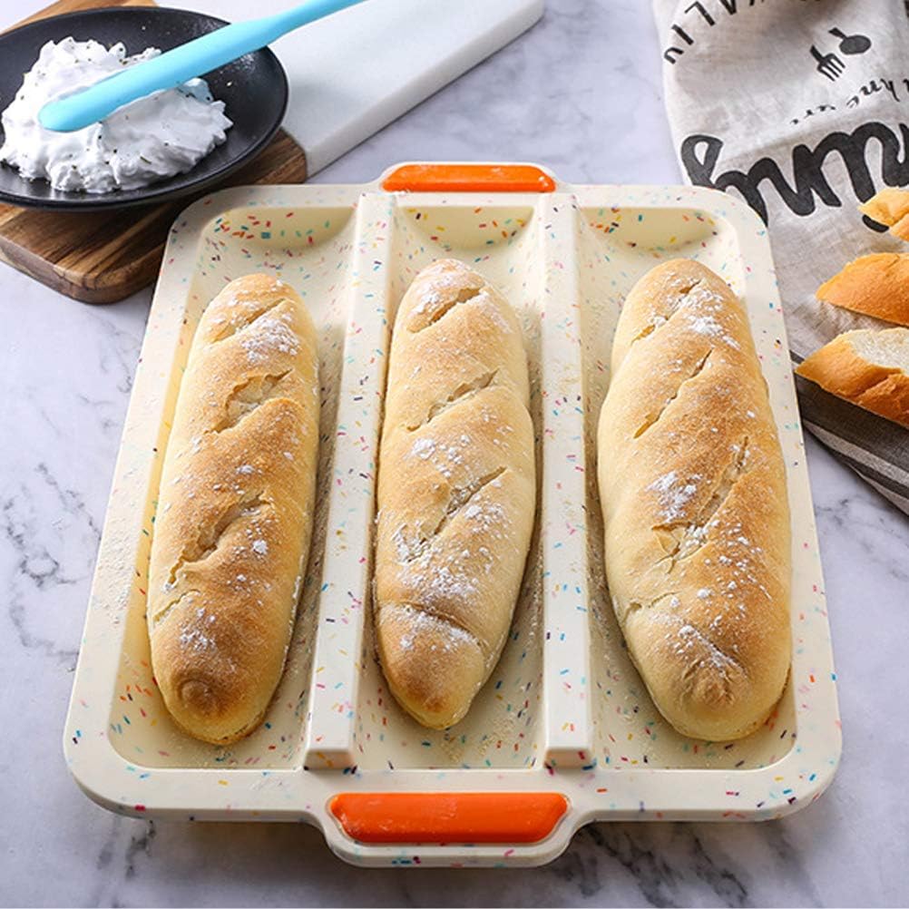 BSMEAN Baguette Baking Tray, NonStick Perforated Pan, Bread Crisping
