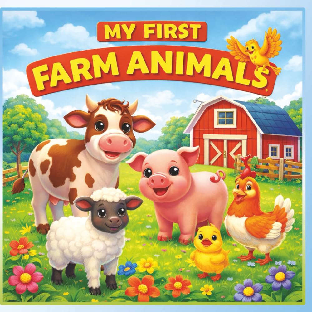 My First Farm Animals: A Cute Picture Book for Toddlers & Preschool Kids (Ages 3–7)