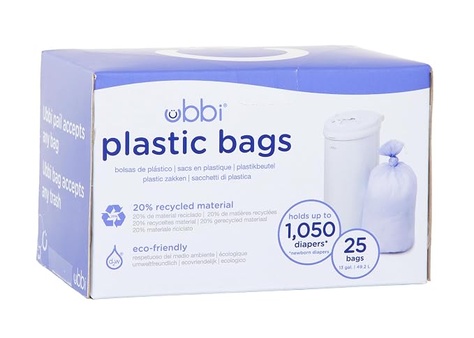 Paño para pañales Ubbi de acero con tapa, paquete individual, 25 unidades miniatura 5