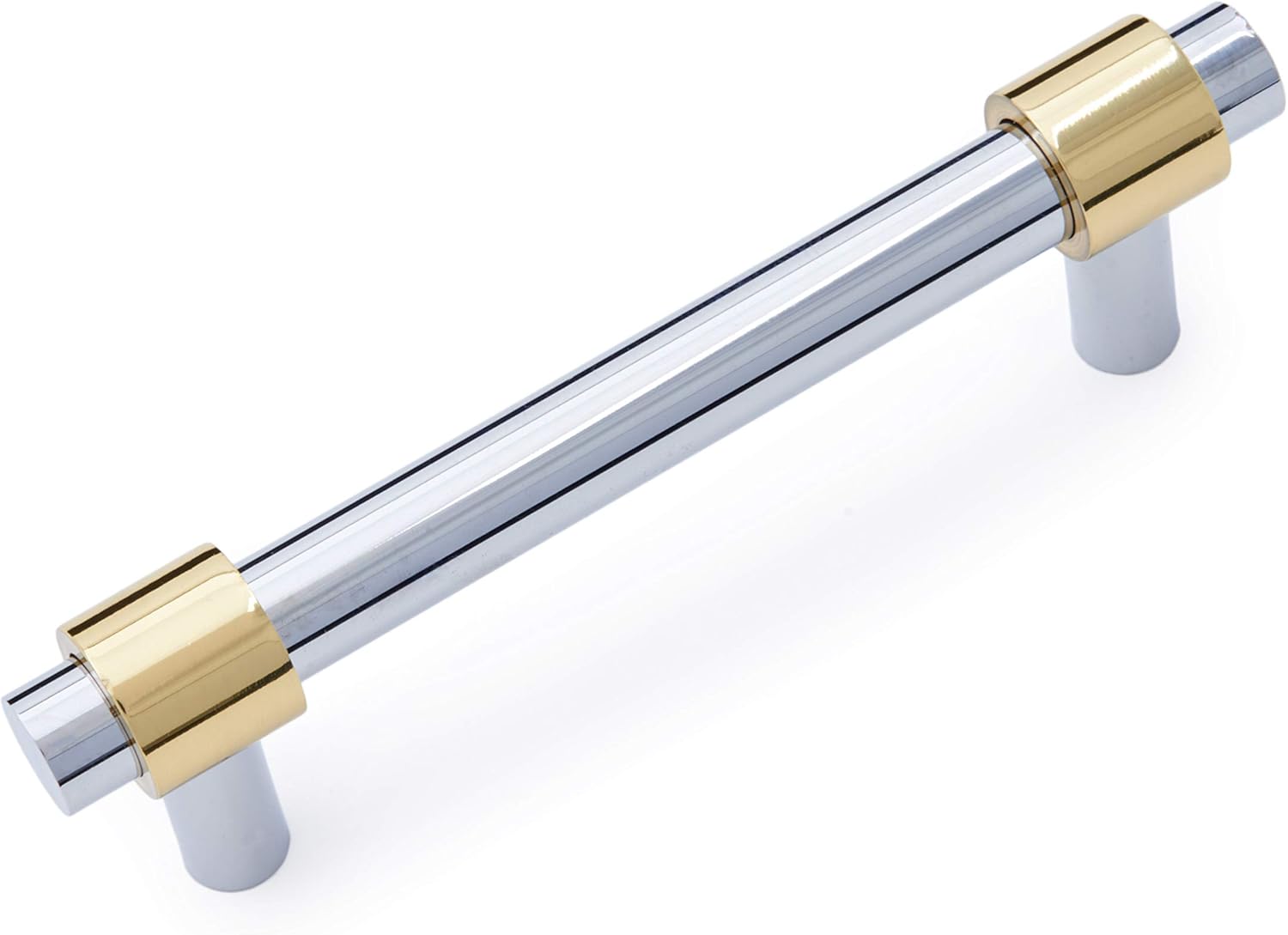 RK International RKI 53-3 C/C Polished Chrome & Brass R.K. International CP 53 3 Center Plain Rod Pull