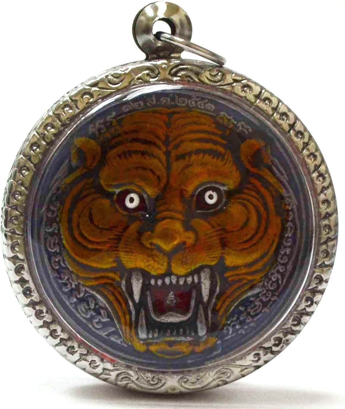 Muaythai Amulets Fighter Tiger Pendants Lp Pern,Life Protection Lucky Amulet Gift from Thailand