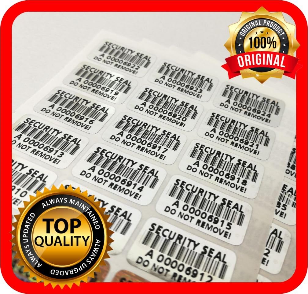 900 pcs Warranty seals, Security hologram stickers, void tamper evident labels .83 x .47 Inch