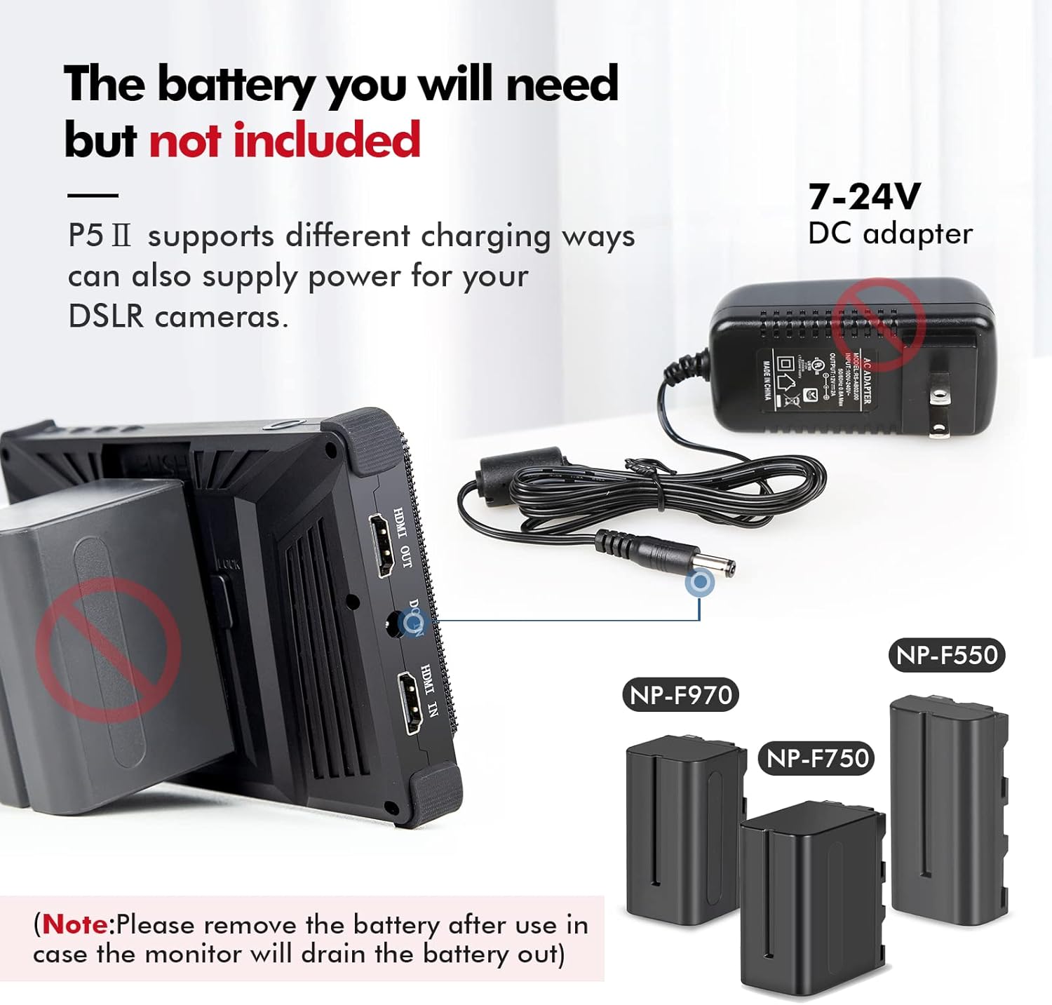 Desview P5II Camera Monitor with sun hood