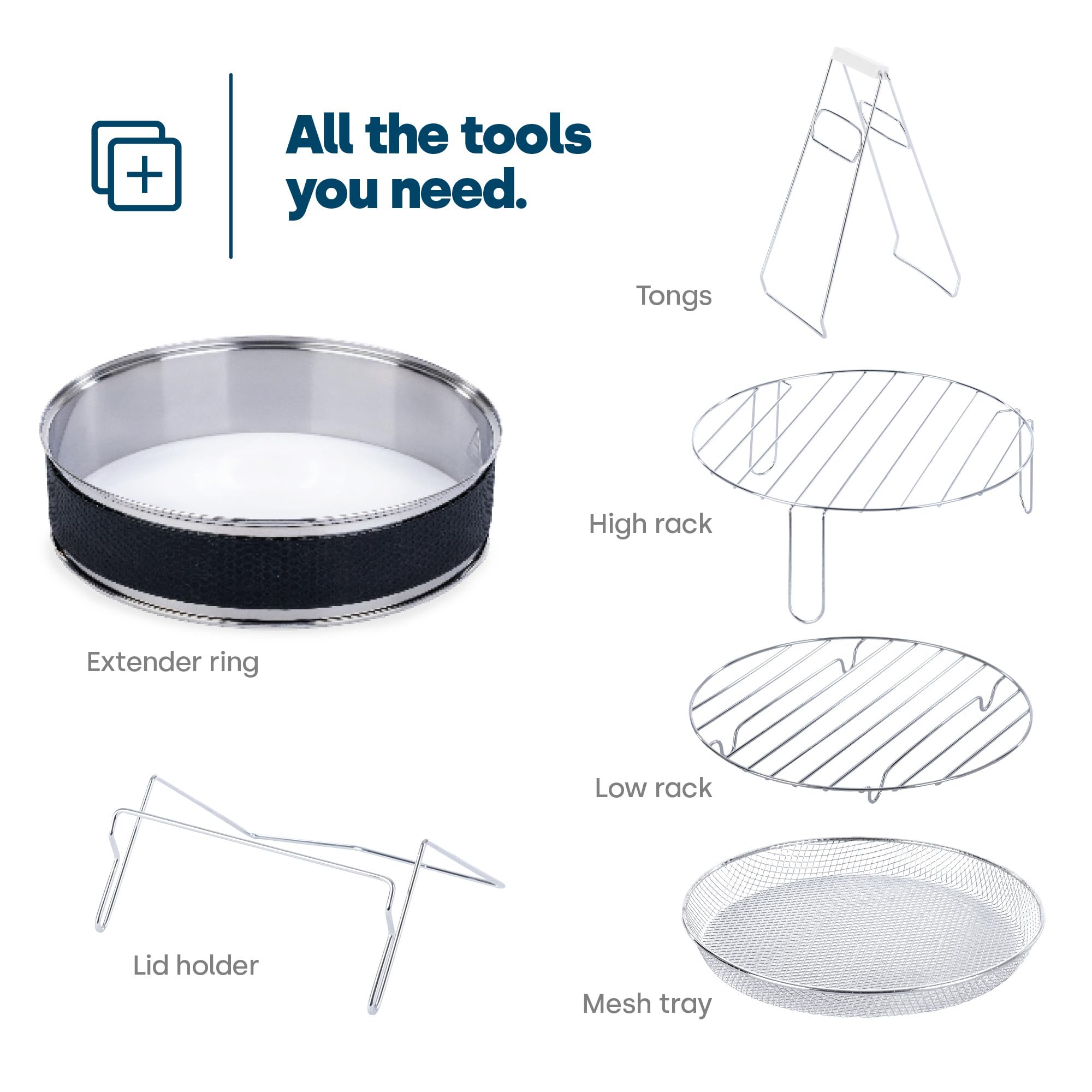 LIVIVO 17L Halogen Oven Cooker with Self-Cleaning 1400W Element and Easy  Analogue Controls, Accessories Including Extender Ring, Racks and Tongs