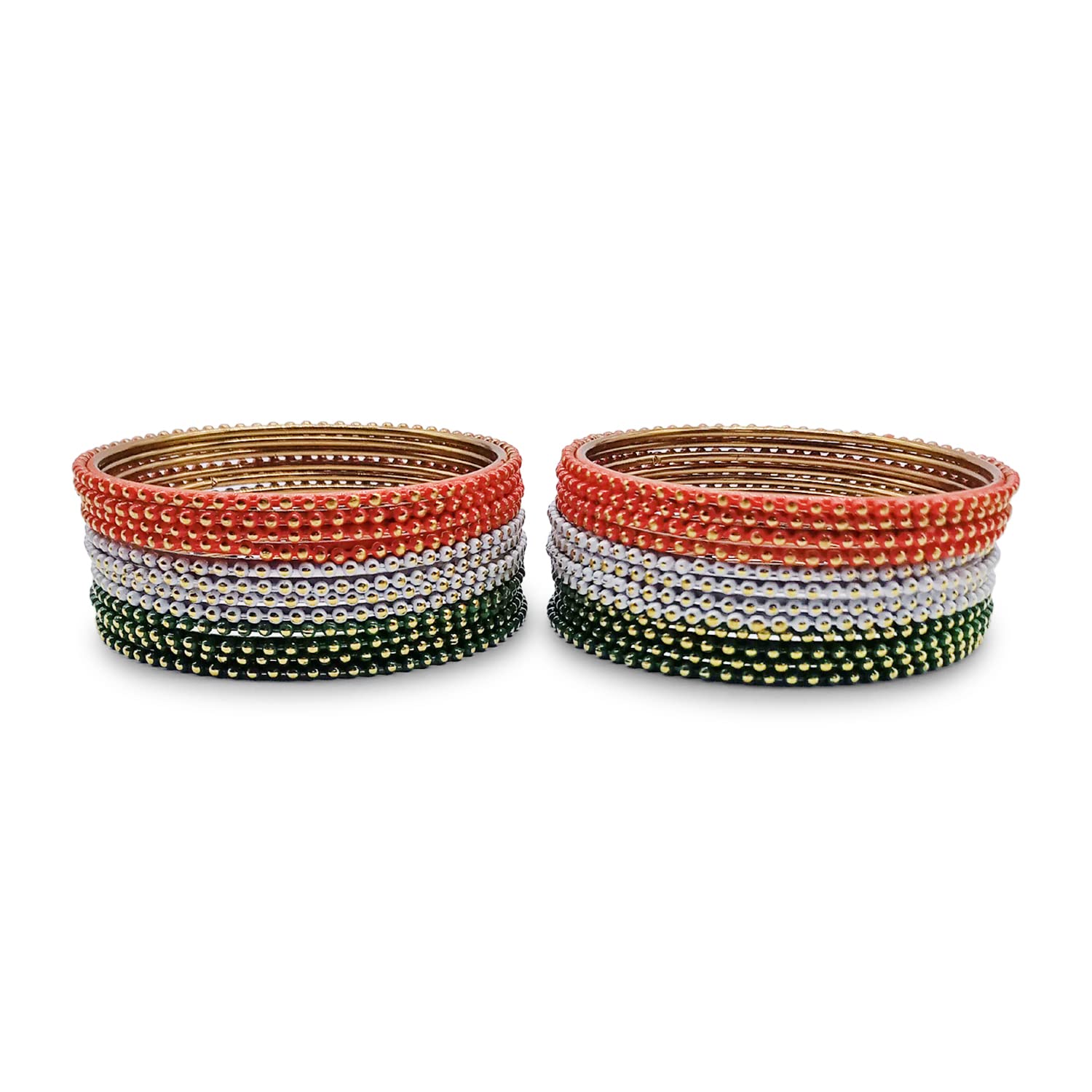 Kellys Bangles Beautiful Stylish Premium Metal Tricolor Bangles Set For Women and Girls for Independence Day and Republic Day (24 bangles, Available in 4 Sizes) (B0B51ZCT4H) Amazon Price History, Amazon Price Tracker