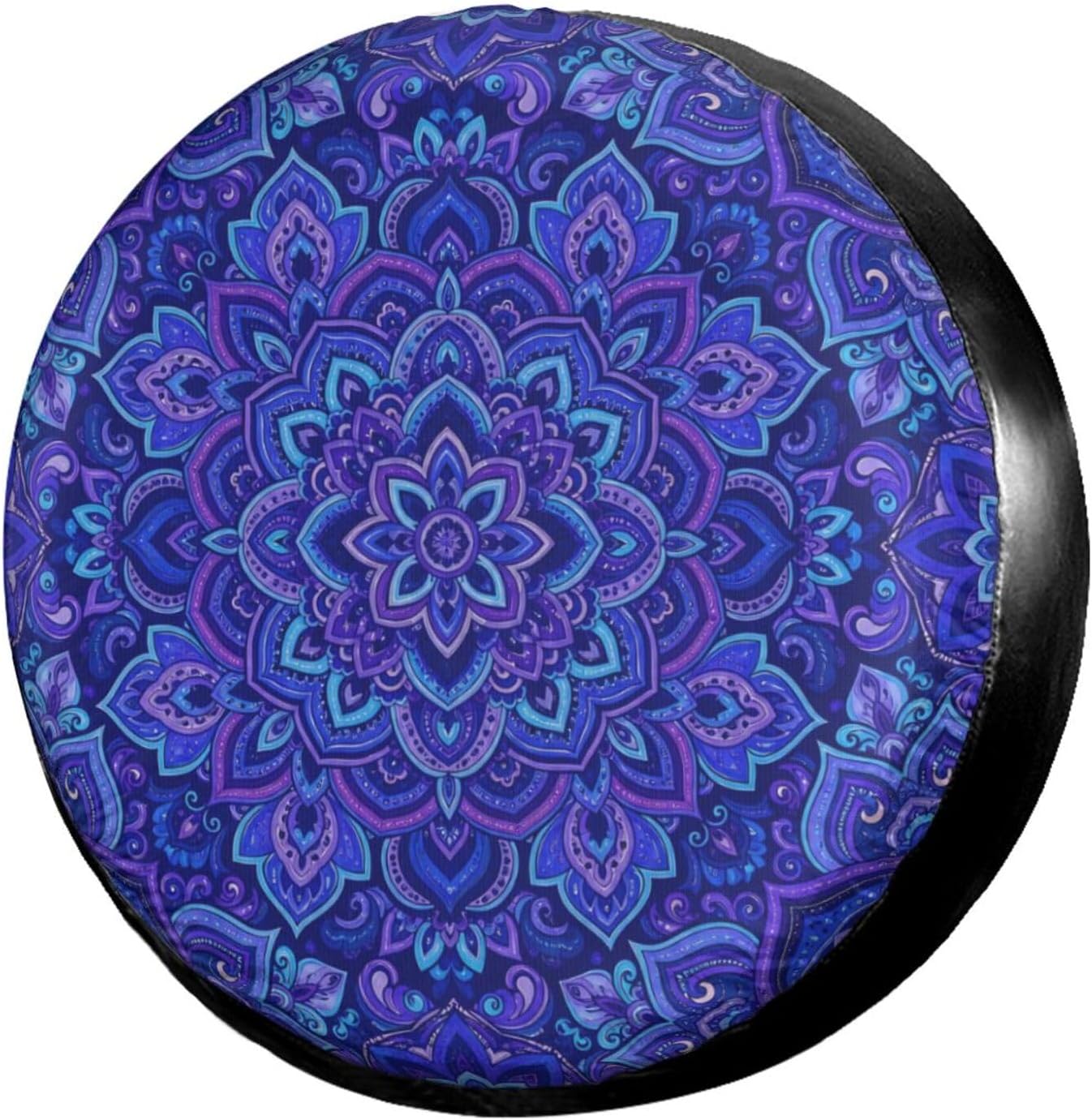 Bohemian Style Mandala Print Spare Tire Cover Dust-Proof Wheel Tire Cover Fit Trailer, RV, SUV and Many Vehicle 13inch
