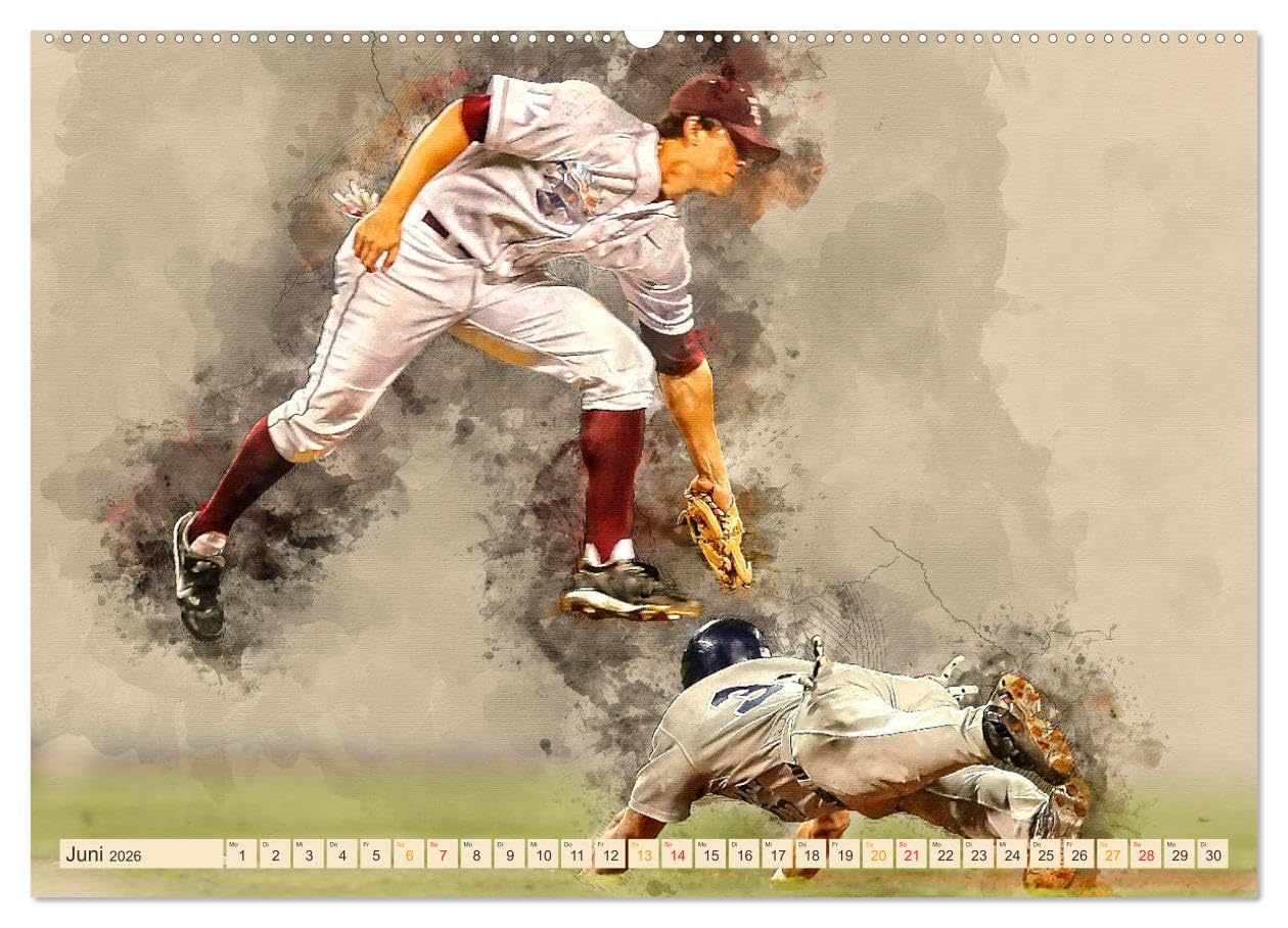 Ich liebe Baseball (hochwertiger Premium Wandkalender 2026 DIN A2 quer), Kunstdruck in Hochglanz: Baseball, Teamsport der Extra-Klasse - ... spektakulären Sportart. (CALVENDO Sport)