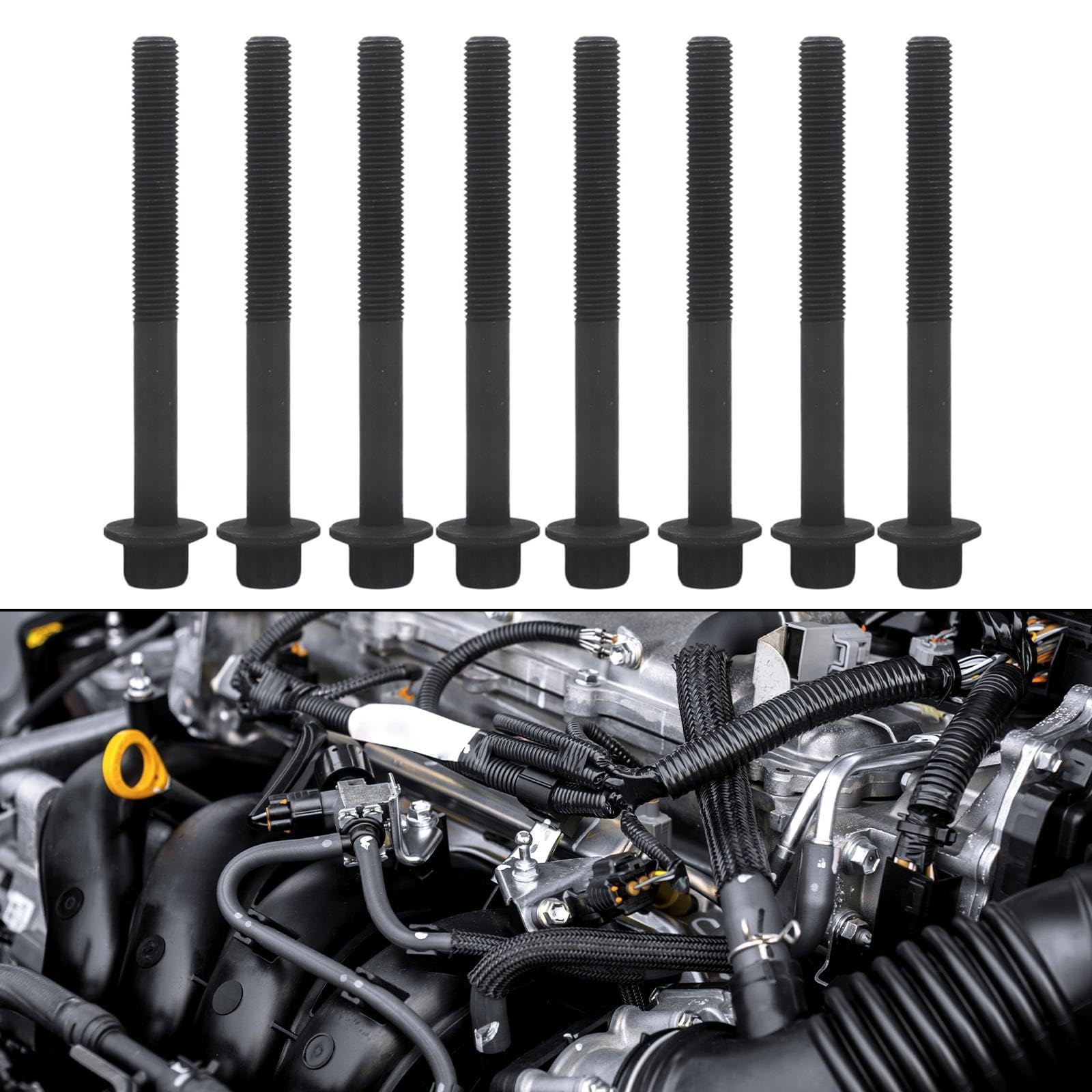 ZiStarlilife - Set di 18 bulloni a testa cilindrica per Ford per pick-up RANGER e MAZDA B2500 25TD, elementi di fissaggio ad alta resistenza in acciaio al carbonio per motori diesel WL e WL-T, kit di