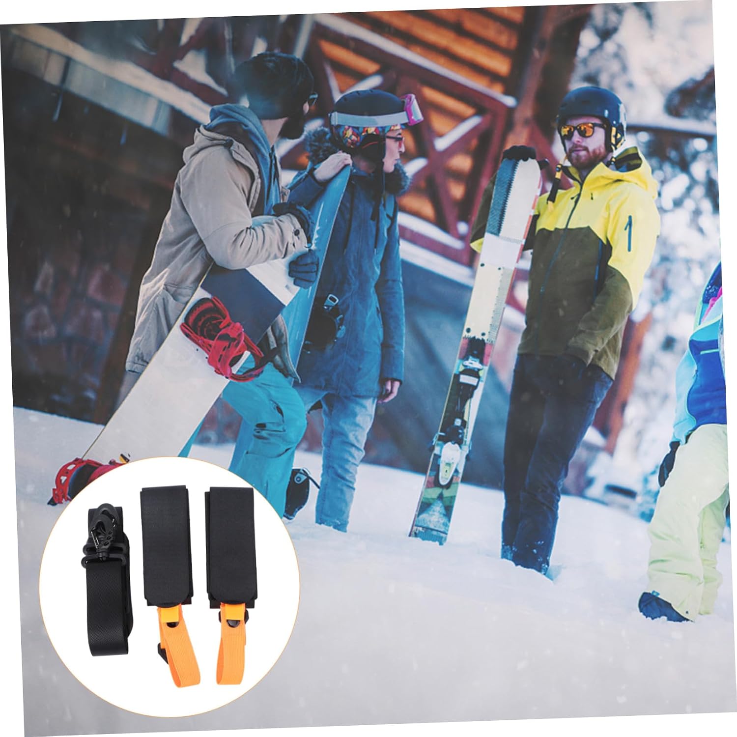 Ski Pole Strap Snowboard Accessory Easy to Fold Pockets Friendly Strong Closure