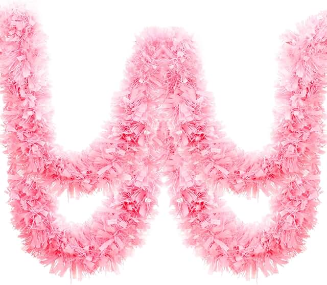 Ceenna 150 Feet Christmas Tinsel Garland Metallic Twist Garland Shiny Ha...