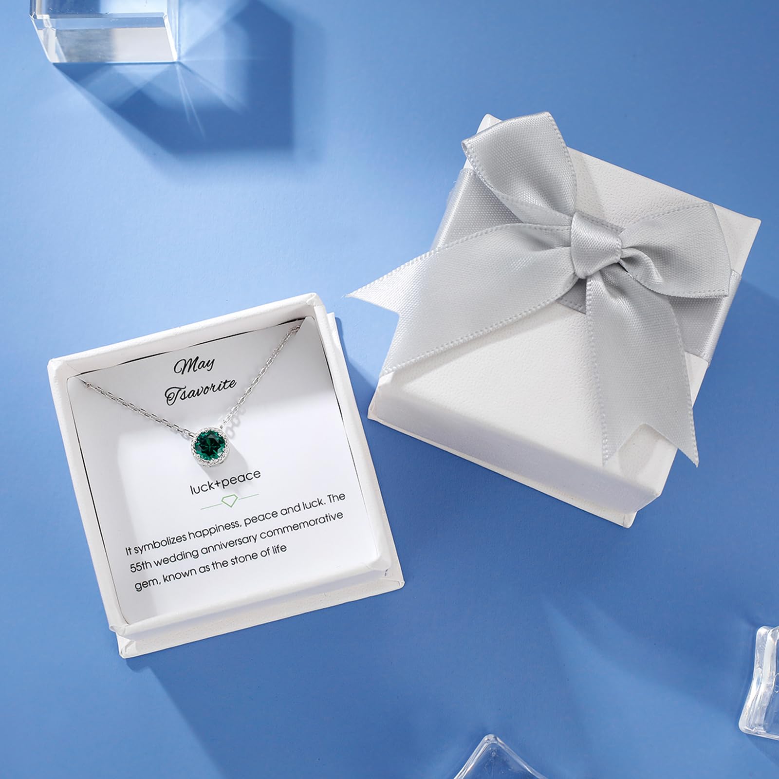 Collar Mujeres de Plata de Ley con Piedra Nacimiento Collar Colgante Solitario Redondo con 5A Circonita 12 Birthstone Joyas de Cristal Original Regalo de Cumpleaños para Mujeres Niñas Madre