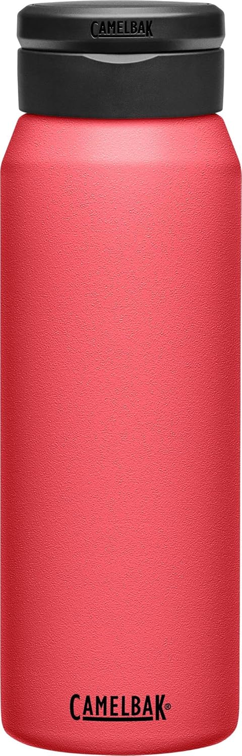 CamelBak Fit Cap Vacuum Insulated Stainless Steel Water Bottle Wild Strawberry, 32oz