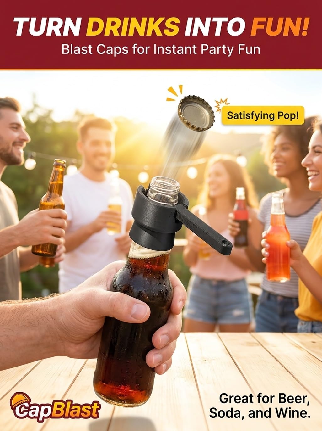 Apribottiglie con stampa 3D, gadget per birra, soda e vino, regalo perfetto per adulti, ideale per feste e celebrazioni