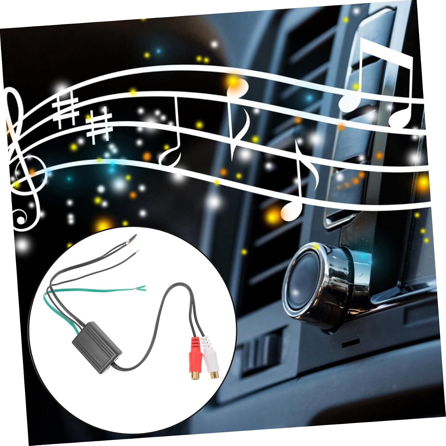 Car Audio Subwoofer Cable Female Adapter for Automotive Speaker Systems Easy Setup Versatile Compatibility for Home and Car Audio Use