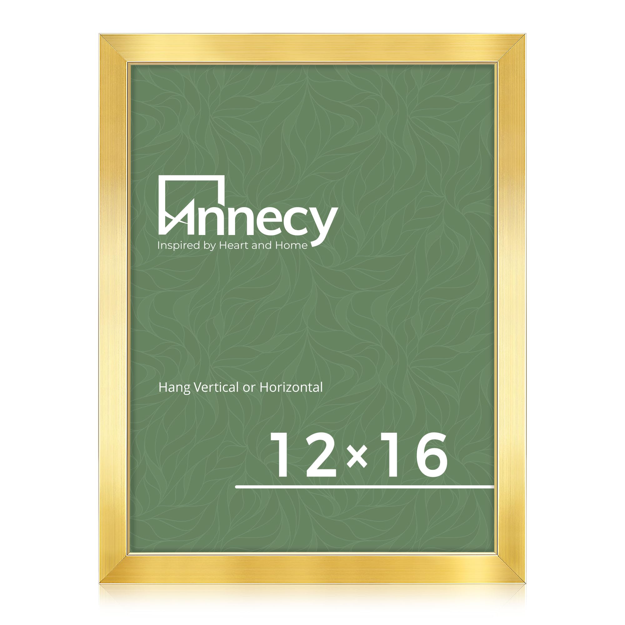 Annecy 12x16 Picture Frame Gold?1 Pack?, 12 x 16 Picture Frame for Wall Decoration, Classic Gold Minimalist Style Suitable for Decorating Houses, Offices, Hotels