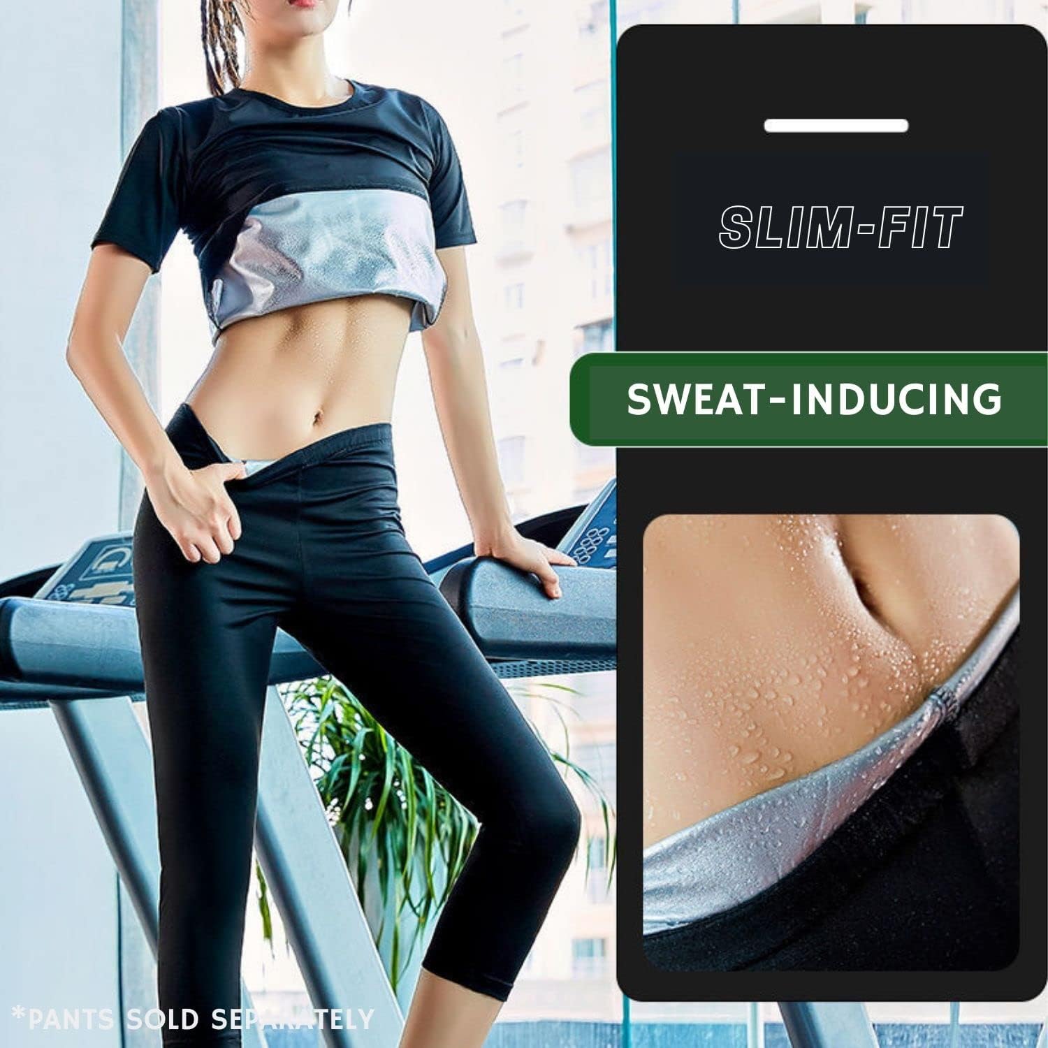 Nano Hertz Sauna Sweat Suit Shapewear Top Trainer Workout Body Shaper Sweatsuit Long Sleeve Shirt Women - Image 7