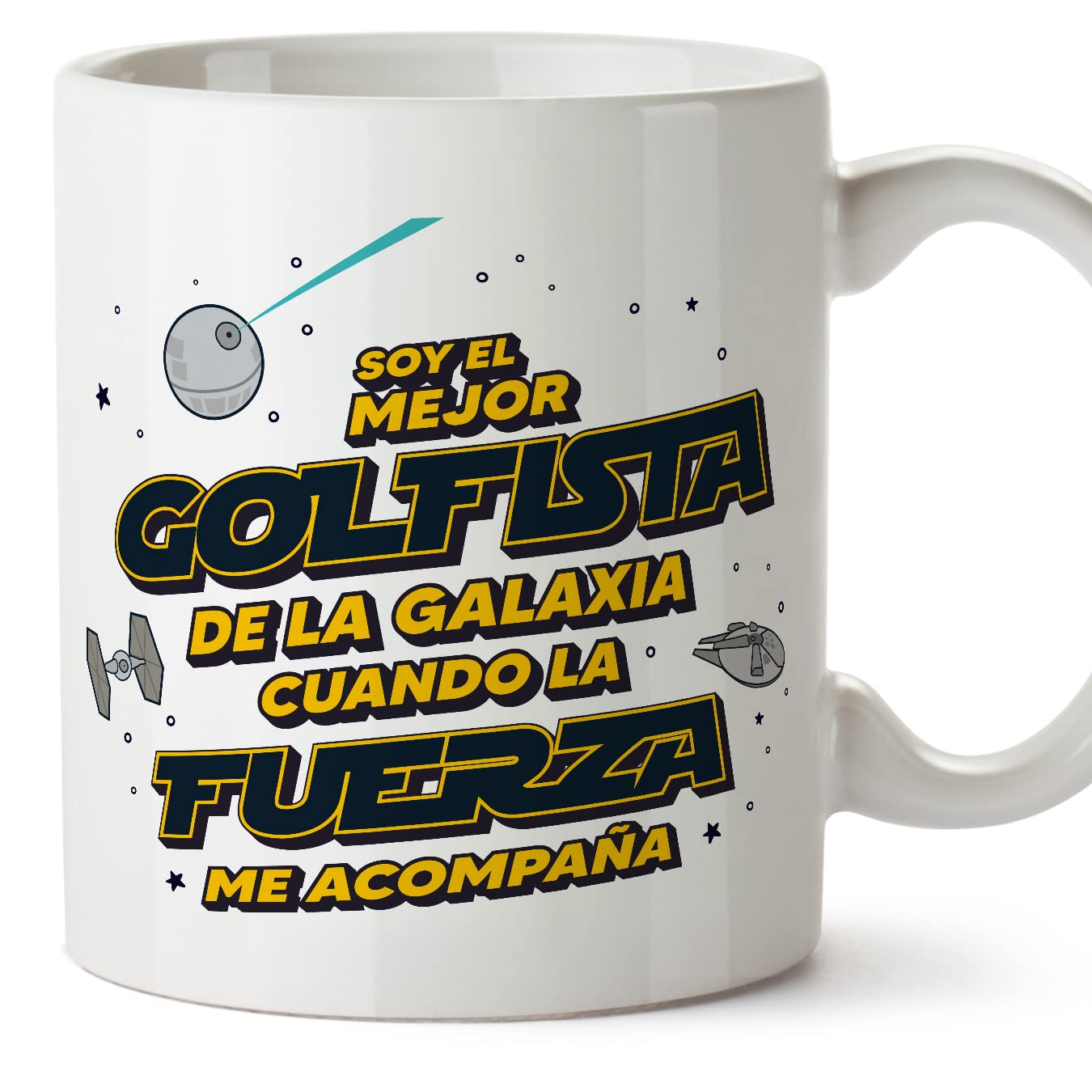 MUGFFINS Tazas para JEFE hombre - En Español - Mejor de la Galaxia Cuando Fuerza me Acompaña - 11 oz / 330 ml - Regalo original y divertido — view 177