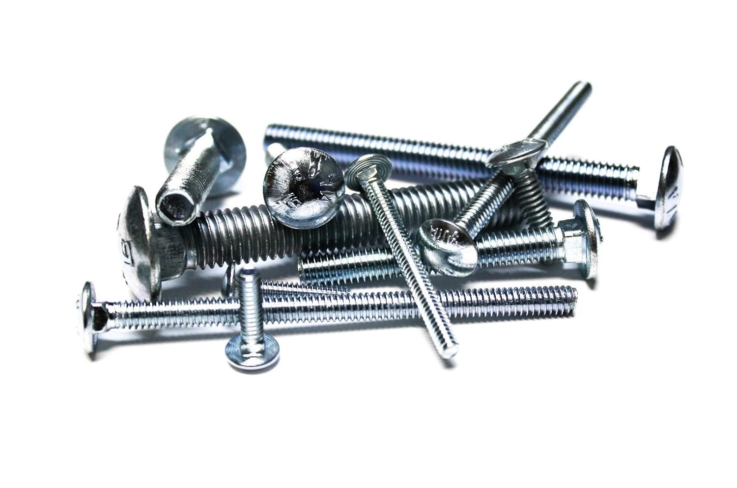 (5 pcs)3/8x2-1/2" Carriage Bolts - Grade A - Zinc