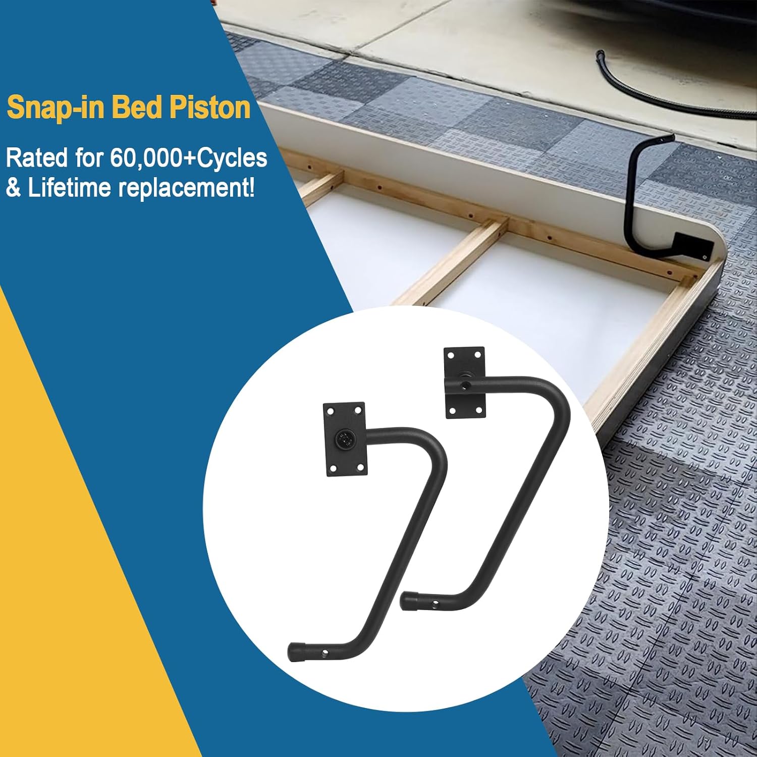 Gekufa Queen Murphy Bed Hardware Kit Updated Model – Heavy Duty Vertical Wall Mount DIY Folding Cabinet Bed Frame, Hidden Space-Saving Wall Bed Kit, Easy to Pull Down/Fold Back