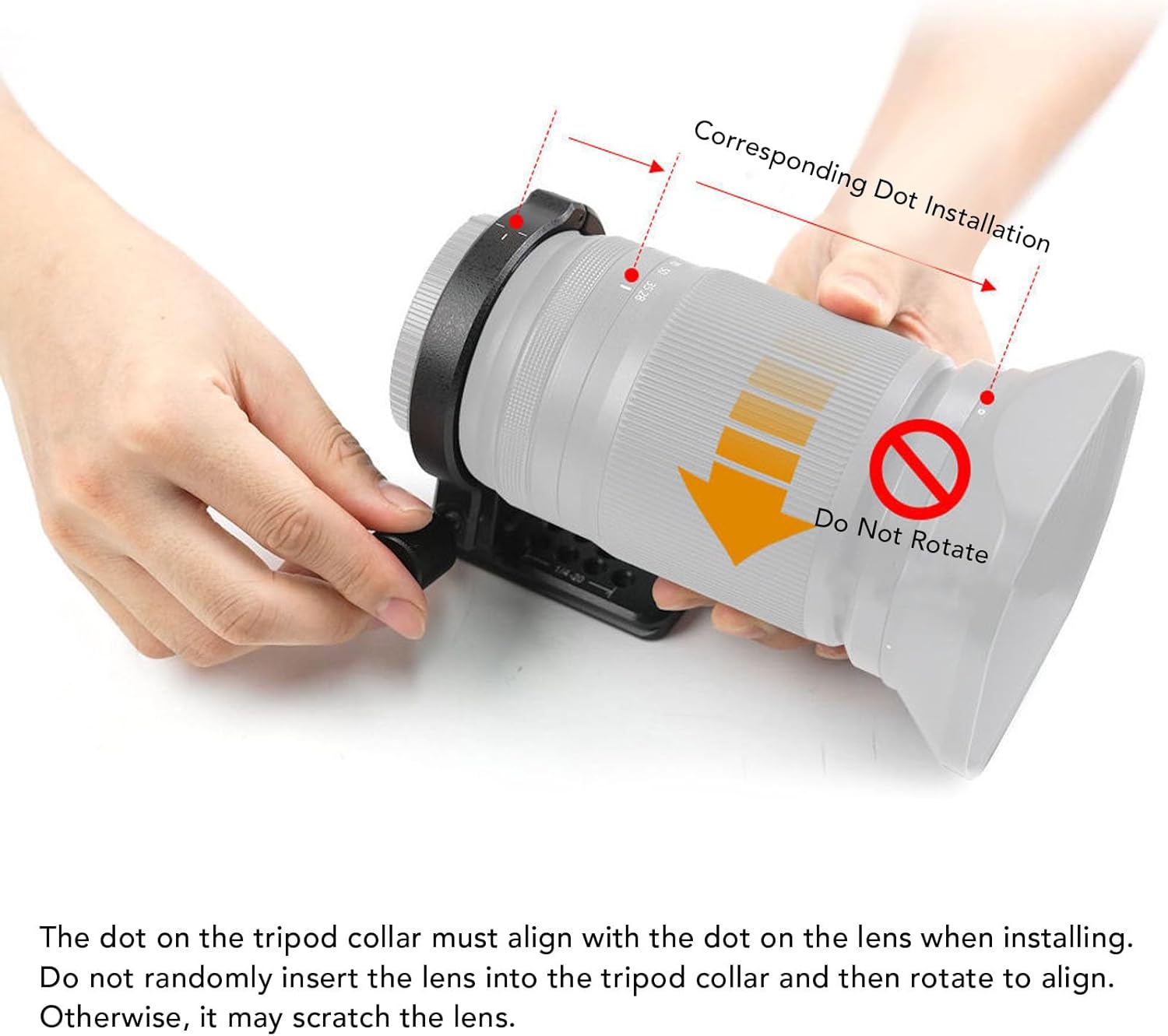 Lens Collar Replacement Foot, Accurate Fit Standard Tripod Interface Wide Compatibility and Fix Balance Tripod Mount, Lens Support with Wrench for DG DN Art F2.8 28 105mm