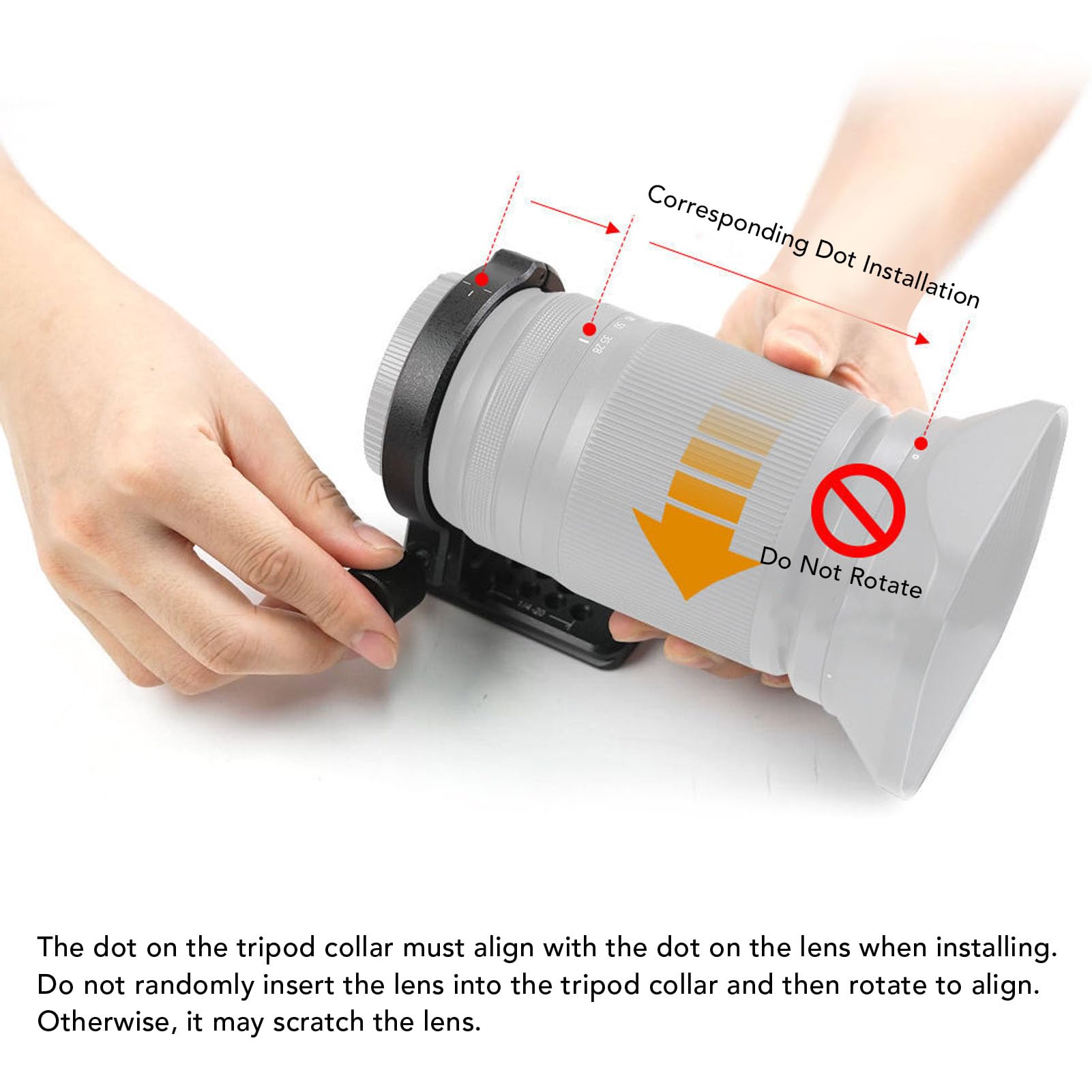 Lens Tripod Mount Ring for DG DN ART F2.8 28-105mm, Quick Release Collar Foot with Arca Interface, 70mm Plate, Aluminum Alloy, Compatible with Tripod Heads