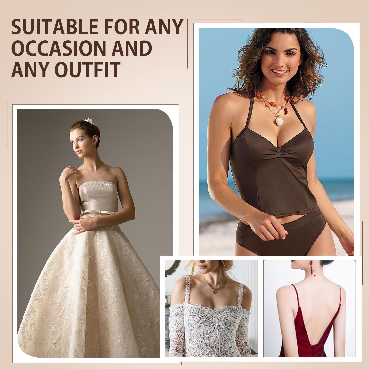 2 Pieces Strapless Sticky Push-Up Bra for Women,Adhesive Invisible Backless Nipple Covers - Image 7