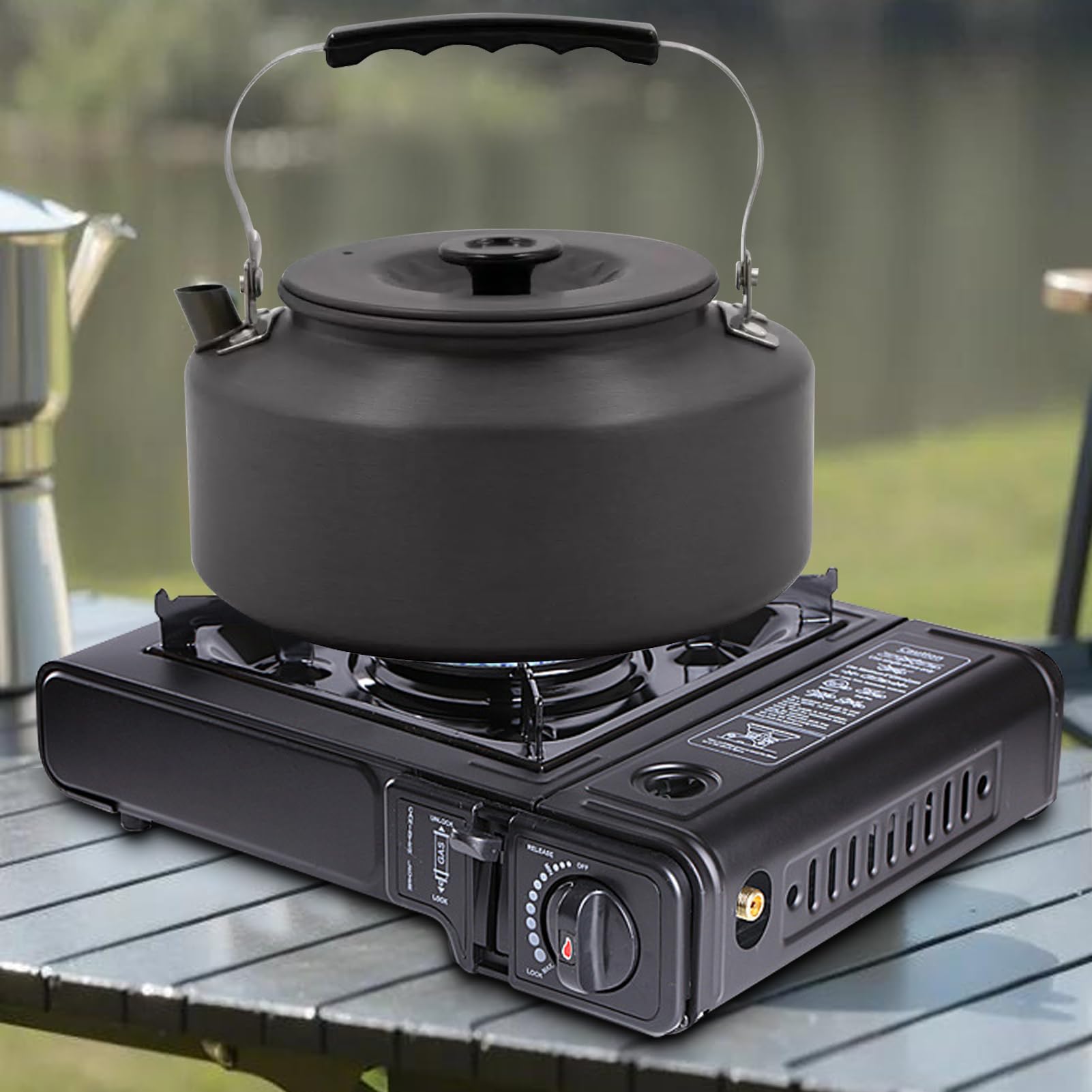 Poêle de Camping Portable Cuisinière de Camping Compacte avec Système de