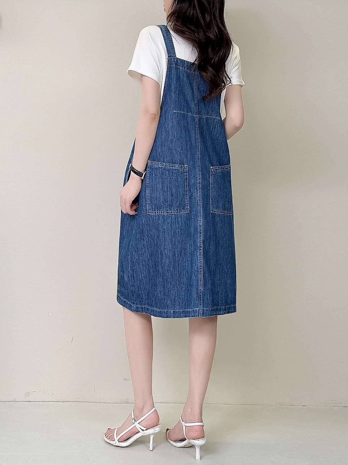 Womens Denim Overalls Dress Casual Summer Lightweight Romper Adjustable Strap Short Jeans with Pockets (US, Alpha, Small, Regular, Regular, Light Blue)