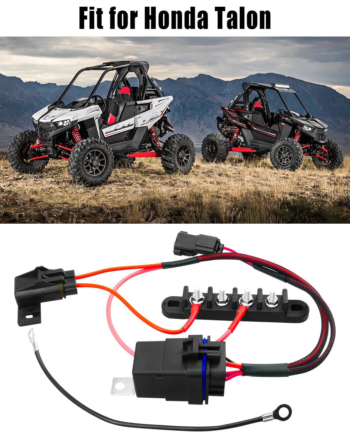 4 Stud Keyed Power Busbar Accessory Out 35 AMP Fit for Honda Talon Replace PCS-S2-KBUS