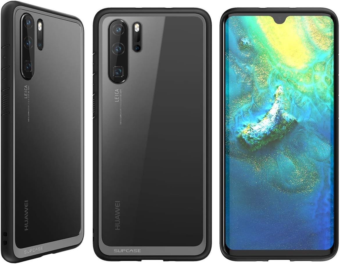 Huawei P30 Pro Unicorn Beetle Style Slim Clear Case-Black