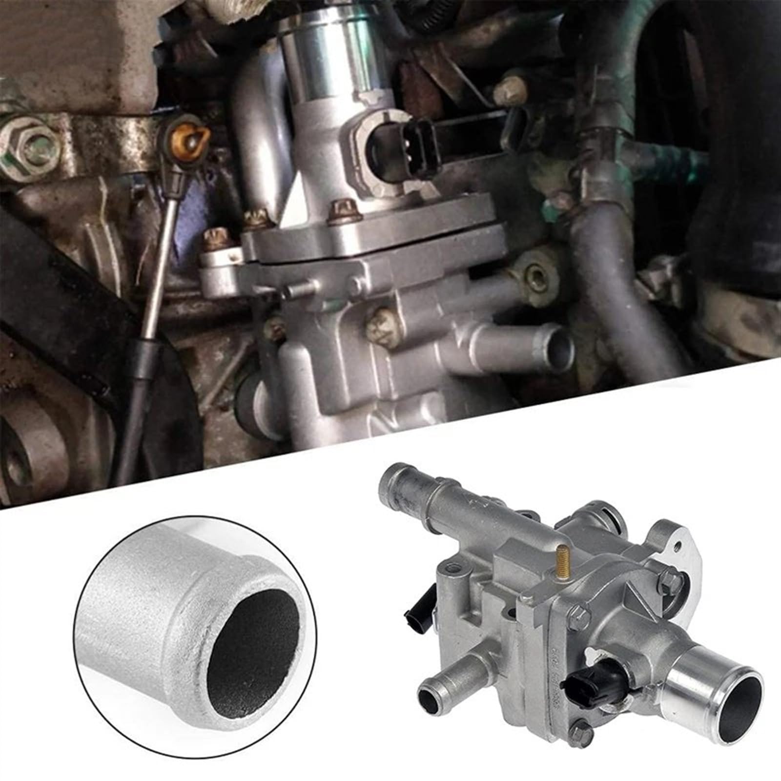 Termostato refrigerante Motor Compatible con Chevrolet para Aveo para Saloon para T300 1.4 2012 2013 2014 2015 2016 2017 2018 1 Pieza Termostato De Automóvil 25189437
