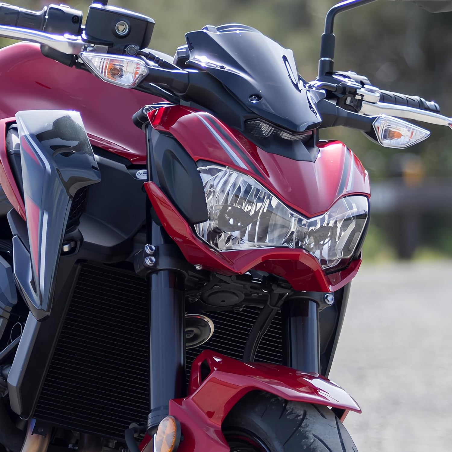 Green-L Front Headlight Headlamp Assembly and Upper Stay Fairing Gauges Bracket Fit for Kawasaki Z900 2017-2019