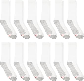 Hanes Men's Double Tough Crew Socks | Moisture Wicking Socks, Multipack
