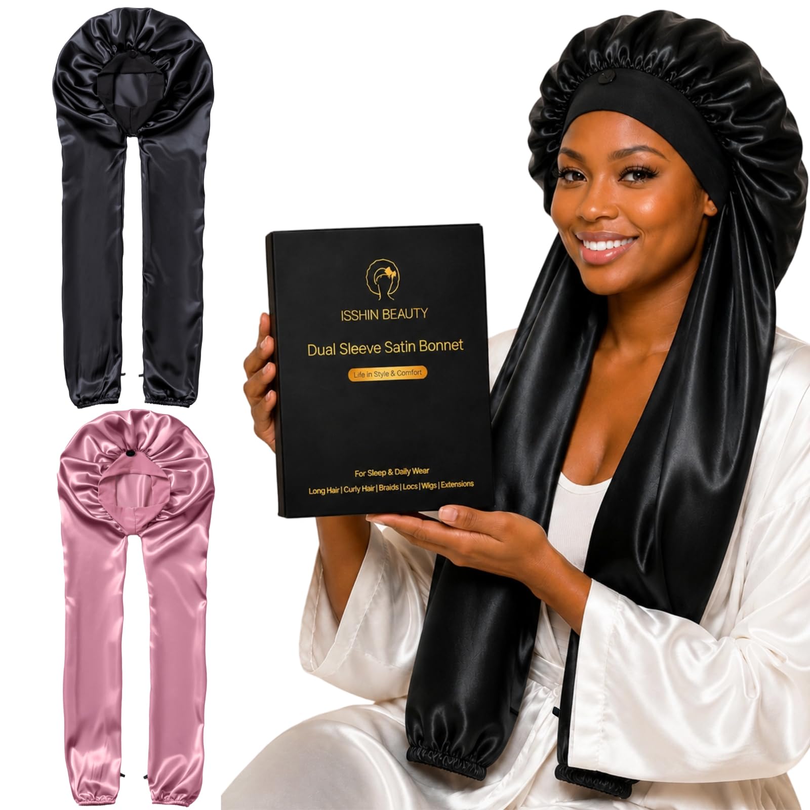 Isshin Beauty Satin Hair Bonnet