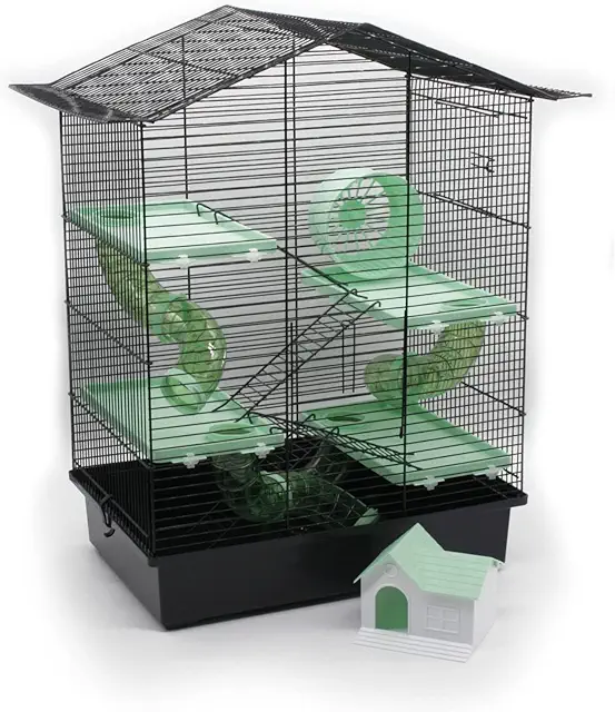 ZooPaul XXL Hamster Cage Rodent Cage CH3 Accessories Tunnel System Black Green Turquoise Mouse Hamster Cage