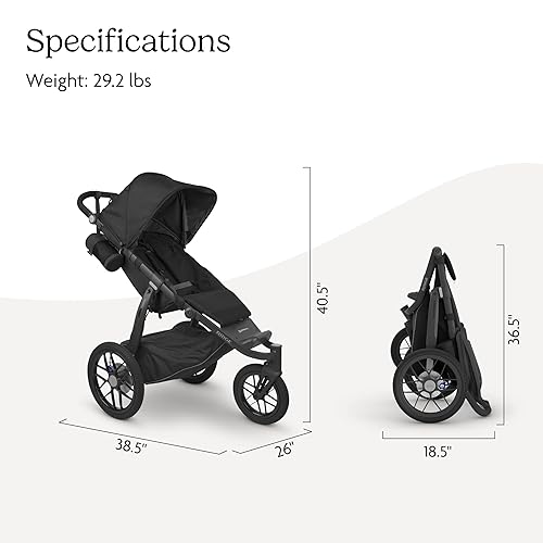 Miniatura 7 de UPPAbaby Ridge Jogging Stroller/Durable Performance Jogger with Never-Flat Tires/Built for Walking, Running, Hiking/Water Bottle Holder and Basket