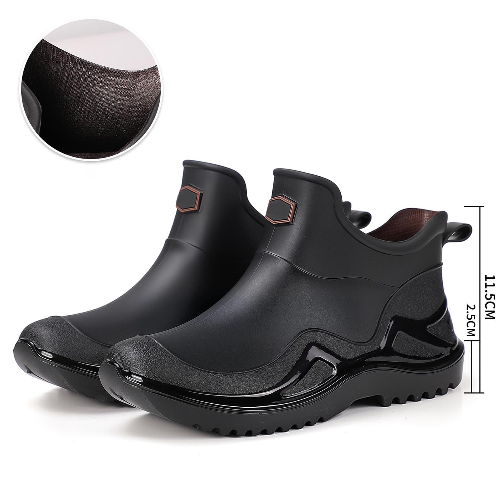 Gartenschuhe Winter Herren Gummistiefel Garten Damen Freizeit Gummischuhe Erwachsene Arbeit Regenstiefel Leicht Stiefeletten Wasserdicht